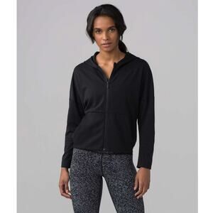 Lululemon Minimal Hoodie Full Zip Hoodie Black Womens Size 4